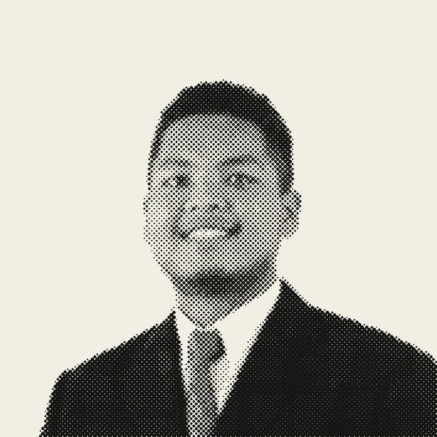 Muaz Husaini, halftone portrait